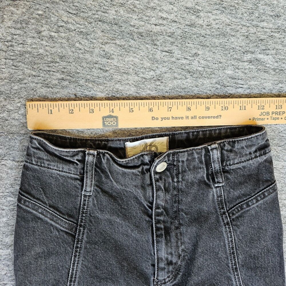 Free People We The Free Flared Bell Bottom Wide Leg Denim 26 Washed Black Jeans - Picture 6 of 10